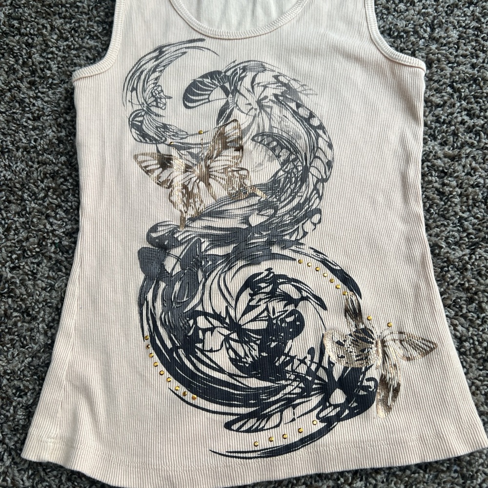 vintage y2k graphic butterfly tank 🦋 - Picture 4 of 5